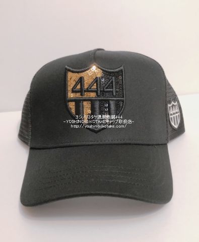 ヨシノリコタケ帽子バーニーズニューヨーク別注 444スパンコール-ゴールド＆ブラック-