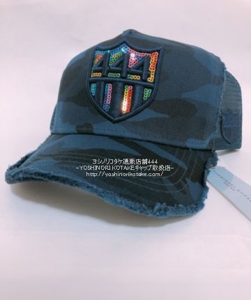 ヨシノリコタケ帽子 伊勢丹限定キャップ レインボーカラー444・ネイビー迷彩