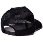 ヨシノリコタケ 帽子 ナンバー444エンブレム×トランプアイコン 黒キャップ-2025AW