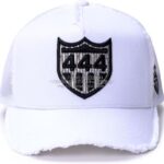ヨシノリコタケ 帽子 シルバーラメUS444 エンブレム キャップ-白-2026SS