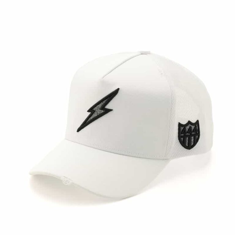 ヨシノリコタケ 帽子 サンダーボルト エンブレム キャップ-白-2026SS