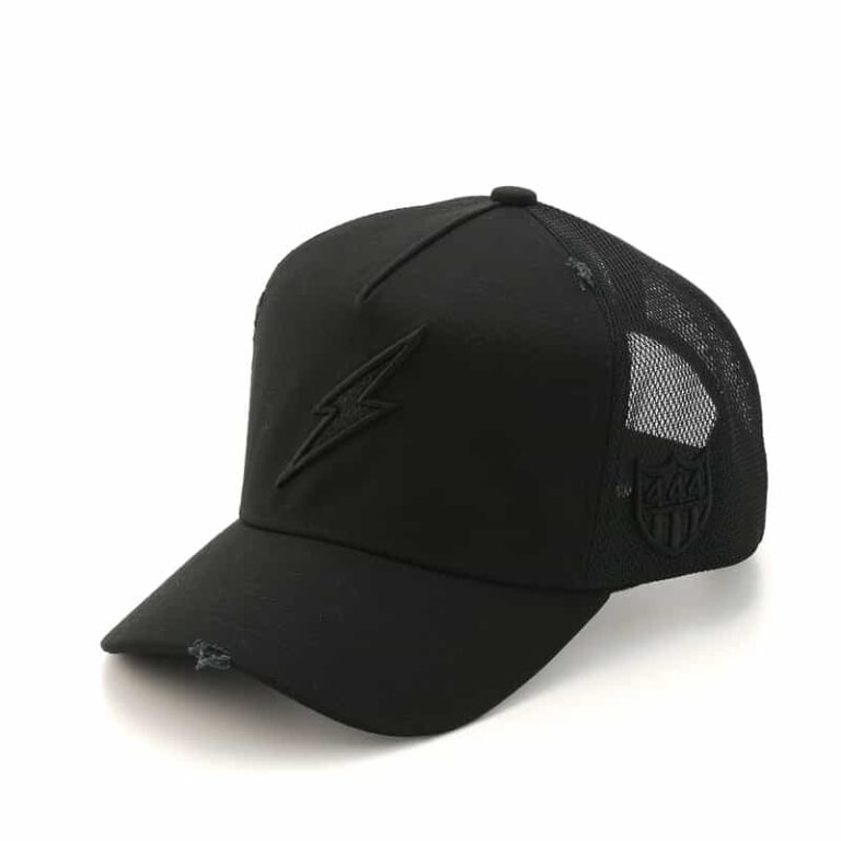 ヨシノリコタケ 帽子 サンダーボルト エンブレム キャップ-黒-2026SS