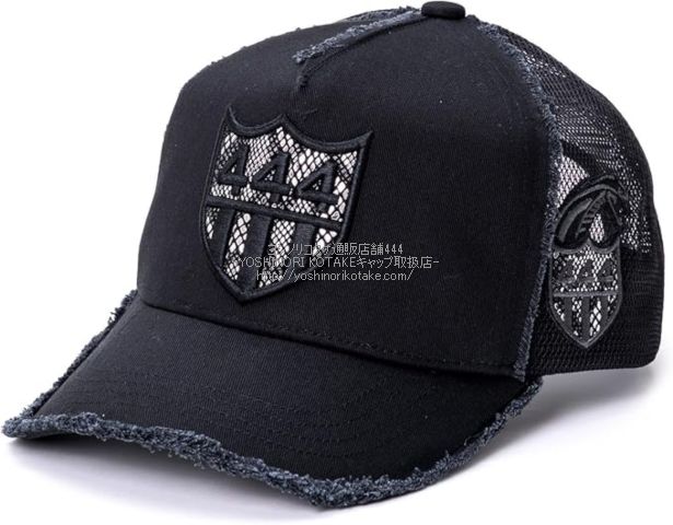 ヨシノリコタケ 帽子 ナンバー444 スネーク柄エンブレム キャップ-2026SS
