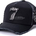 ヨシノリコタケ 帽子 ナンバー7 スネーク柄エンブレム キャップ-2026SS