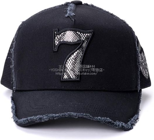 ヨシノリコタケ 帽子 ナンバー7 スネーク柄エンブレム キャップ-2026SS